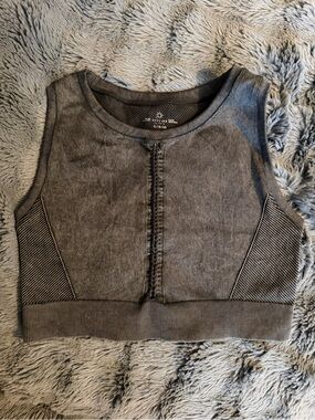 aerie Charcoal Gray Cropped Tank Top